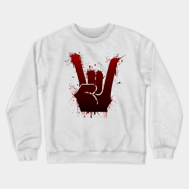 Splatter Rock! Crewneck Sweatshirt by richardsimpsonart